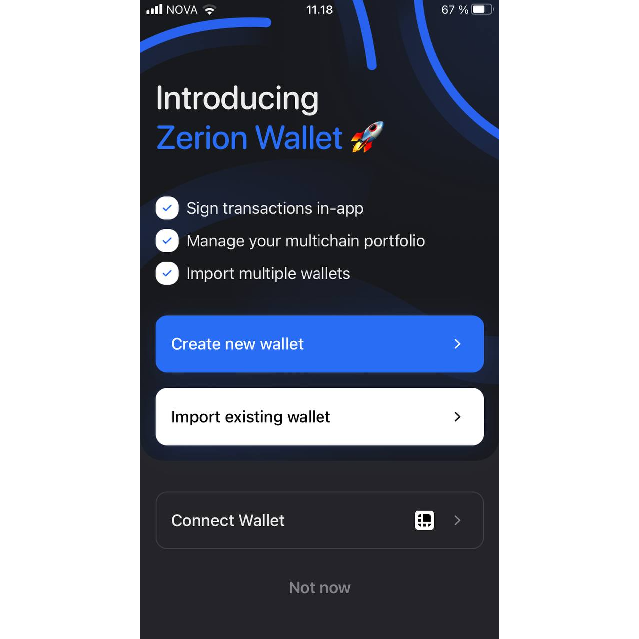 Create new Zerion Wallet