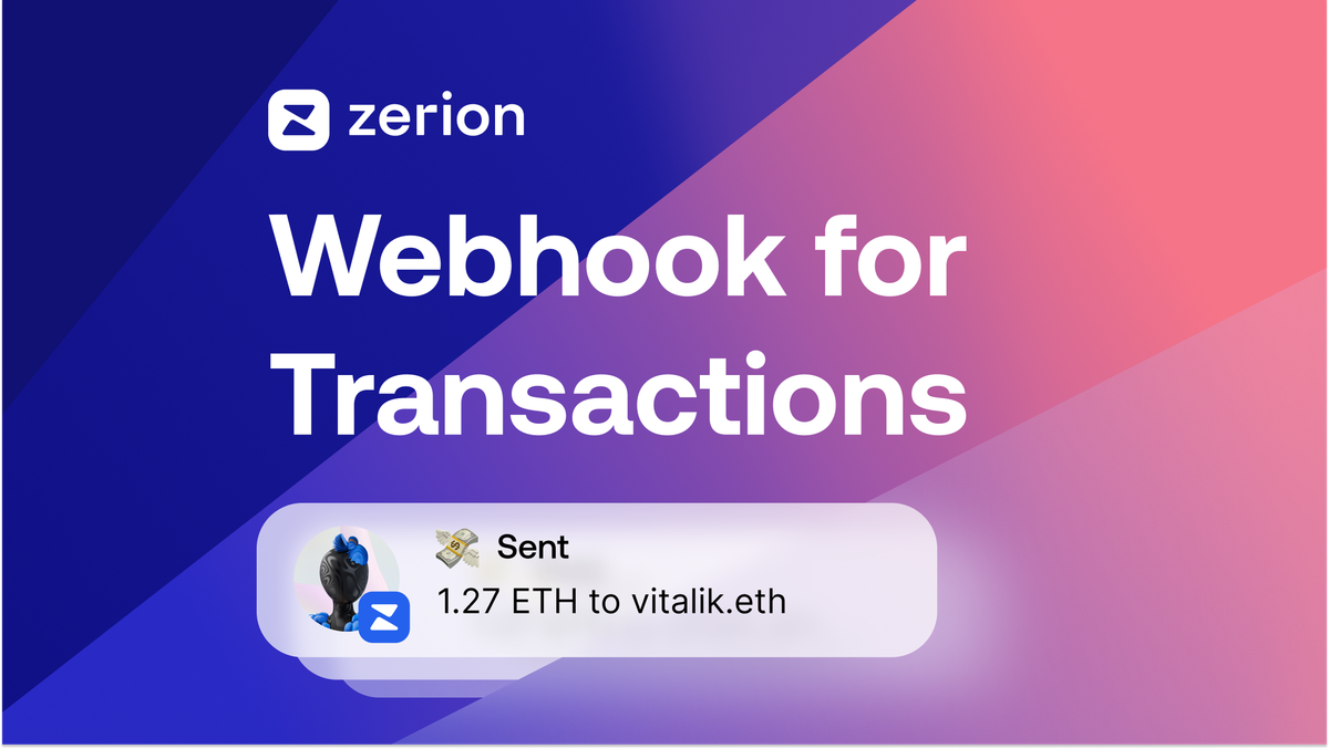 How to build transactions notifications with webhook API