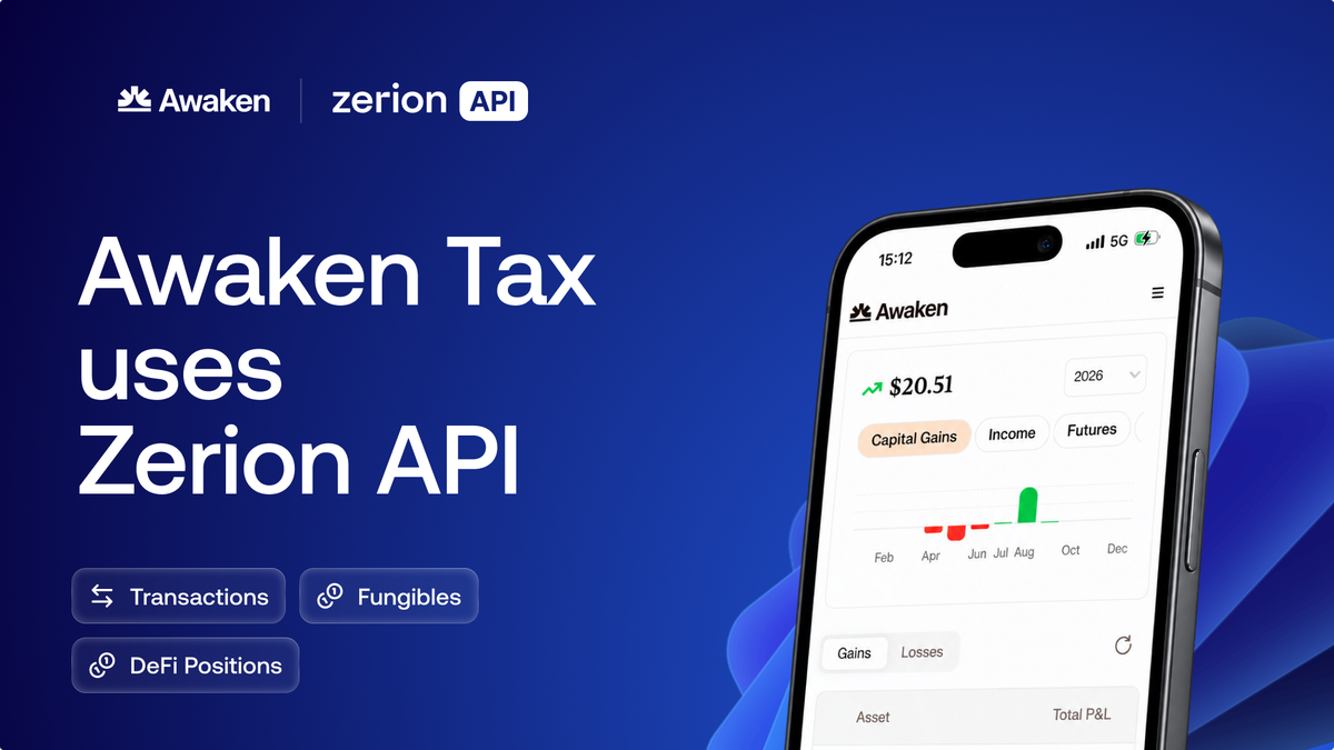 How Awaken Tax Reduced Data Vendor Risk With Zerion API