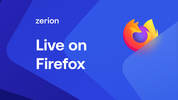 Zerion Extension Lands on Firefox