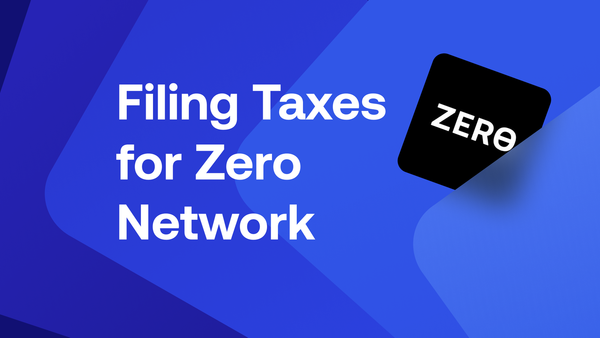 How to Import Zero Network Transactions Into Crypto Tax Calculator
