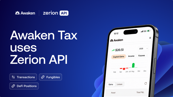 How Awaken Tax Reduced Data Vendor Risk With Zerion API