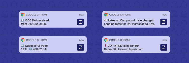 Push-notifications for DeFi