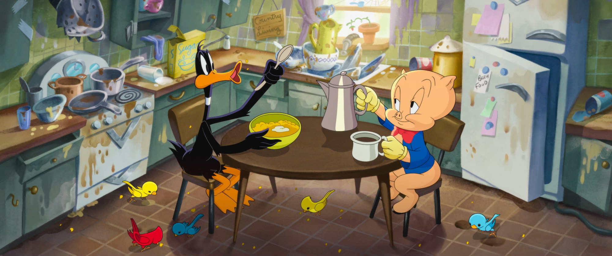 Daffy Duck and Porky Pig (both voiced by Eric Bauza) in The Day the Earth Blew Up: A Looney Tunes Movie