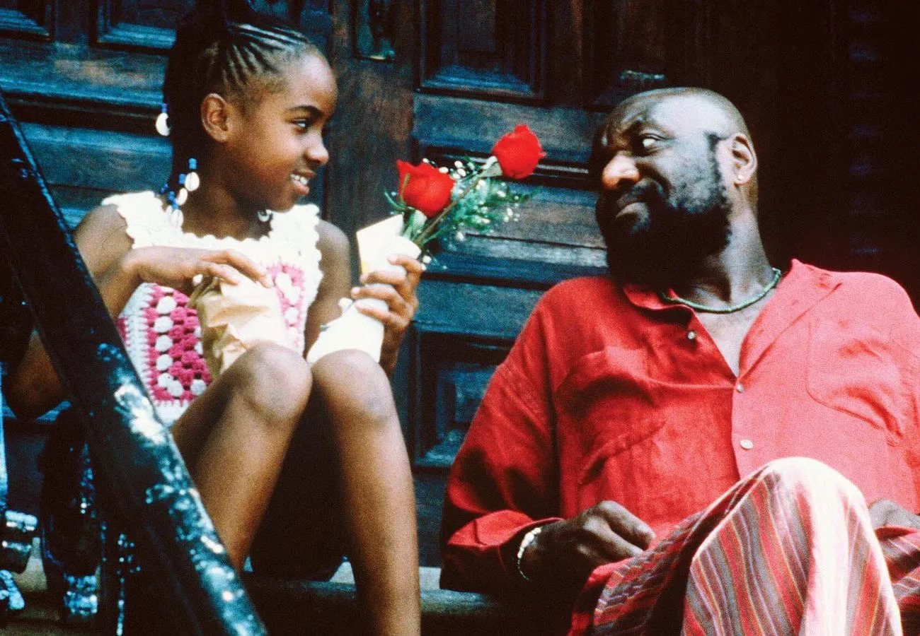 Zelda Harris as Troy Carmichael and Delroy Lindo as Woody Carmichael in Crooklyn
