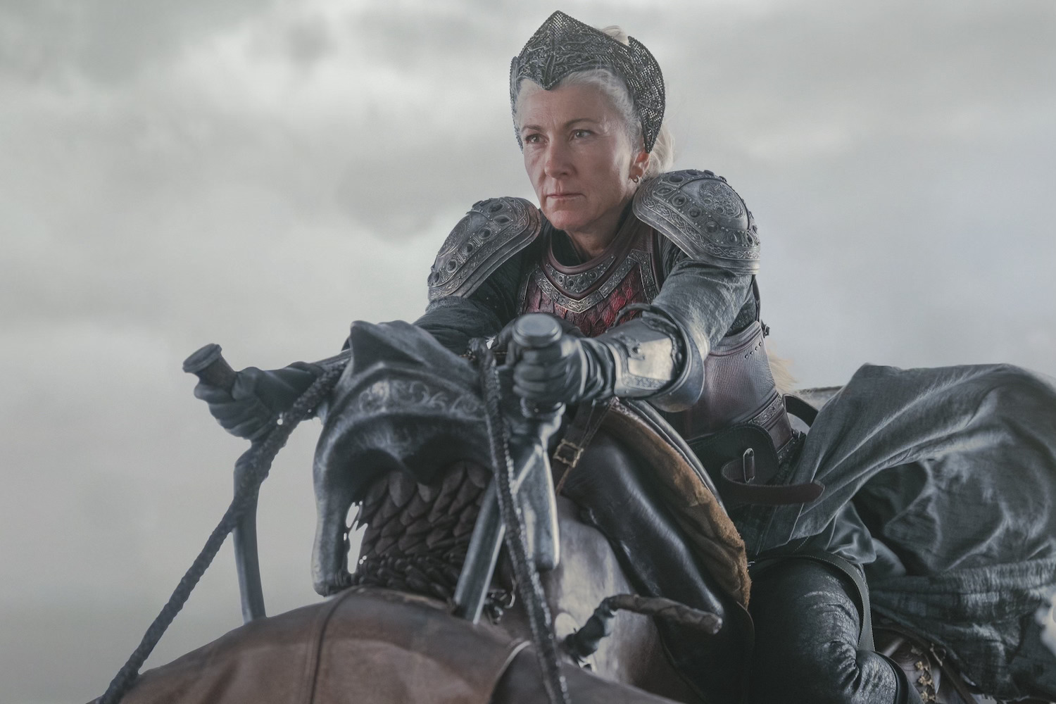 Eve Best as Rhaenys Targaryen in House of the Dragon