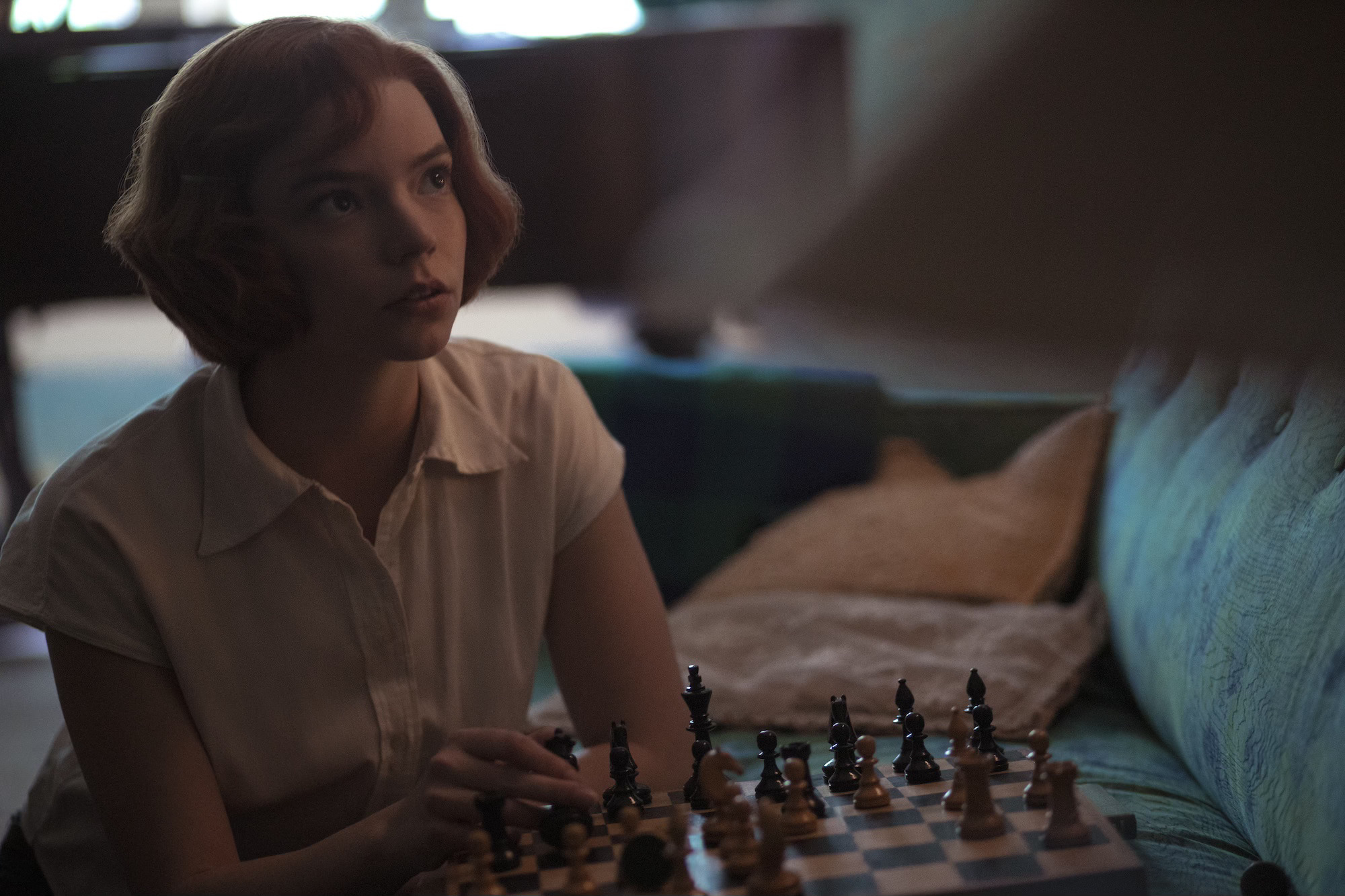 Anya Taylor-Joy as Beth Harmon in The Queen’s Gambit