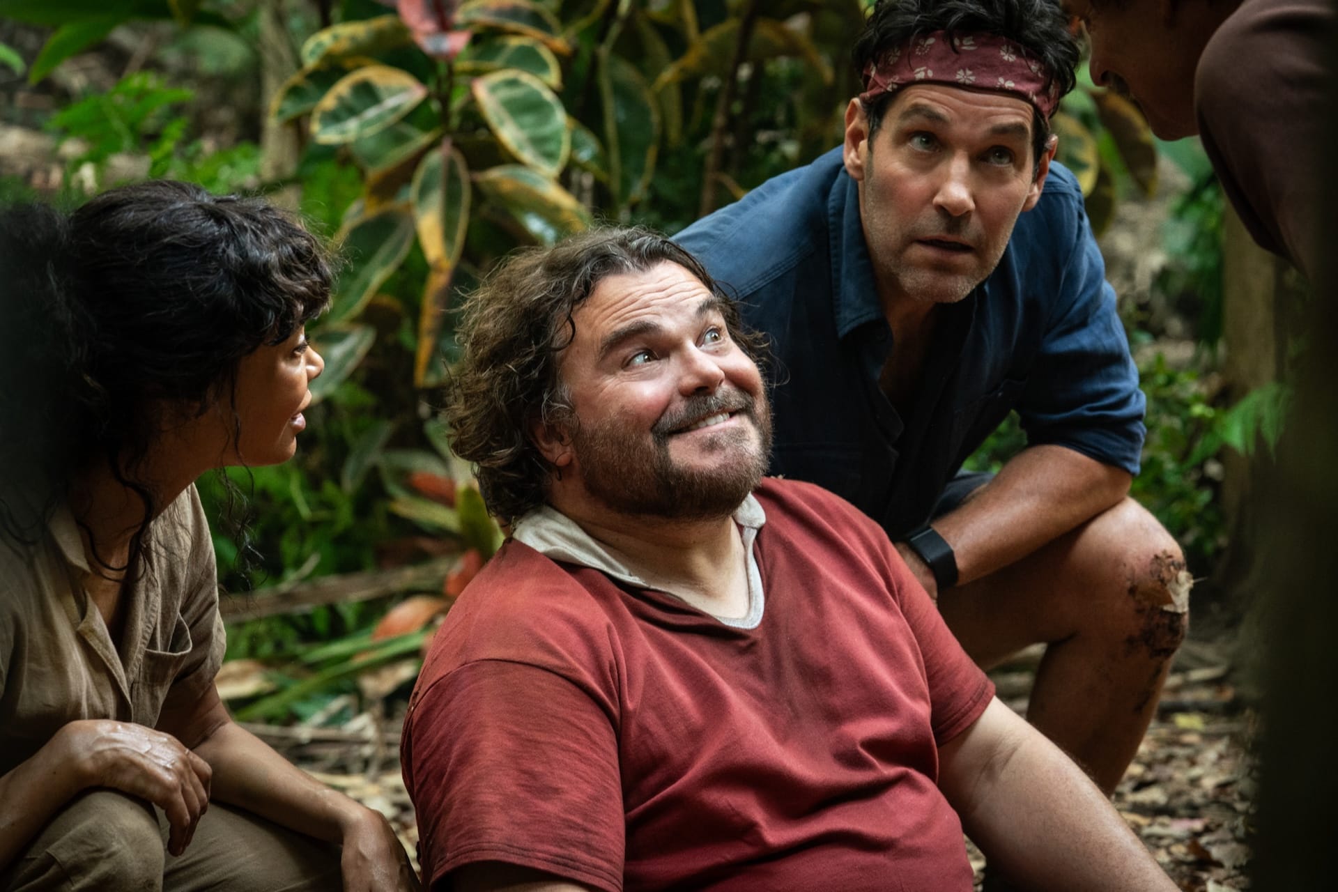 (L-R) Thandiwe Newton, Jack Black, Paul Rudd, and Steve Zahn in Anaconda