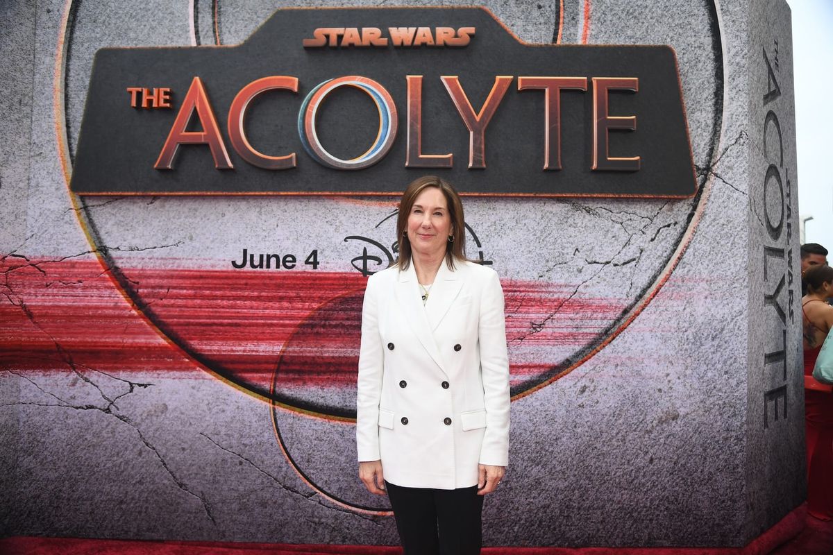 Kathleen Kennedy, President, Lucasfilm attends the launch event for Lucasfilm's new Star Wars series The Acolyte at the El Capitan Theatre in Hollywood, California on May 23, 2024
