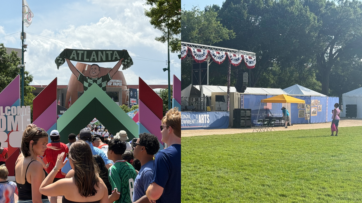 (Left) FIFA Fan Fest in Atlanta and (right) The Great American State Fair