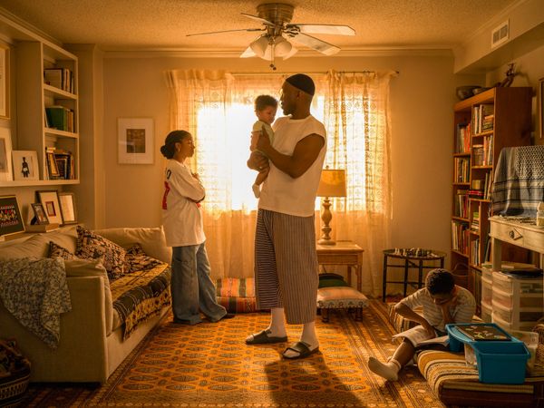 Adia as Fatiha, Mahershala Ali as Latif and Jahleel Kamara as Qadir in Your Mother Your Mother Your Mother