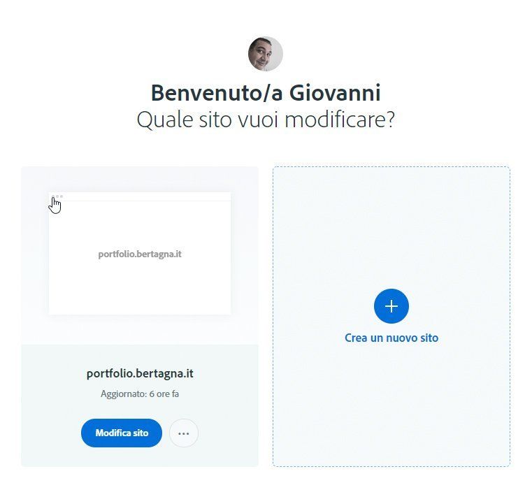 Adobe Portfolio - Crea più siti Portfolio