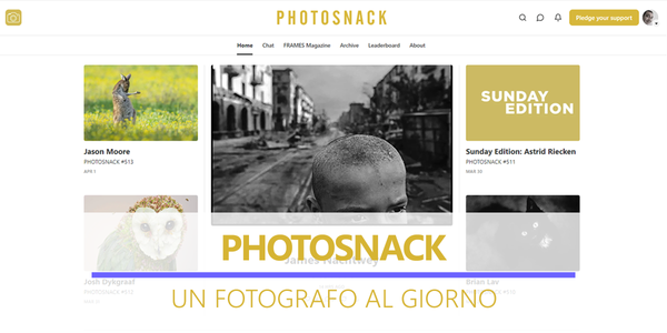 Se sei alla ricerca di nuovi fotografi da cui trarre ispirazione non perderti PHOTOSNACK