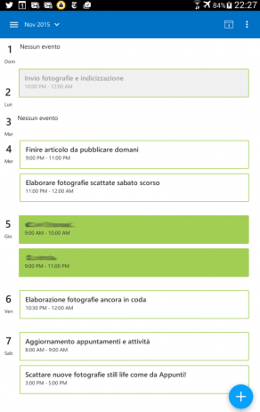 Organizza il proprio tempo - CALENDARIO DA MOBILE