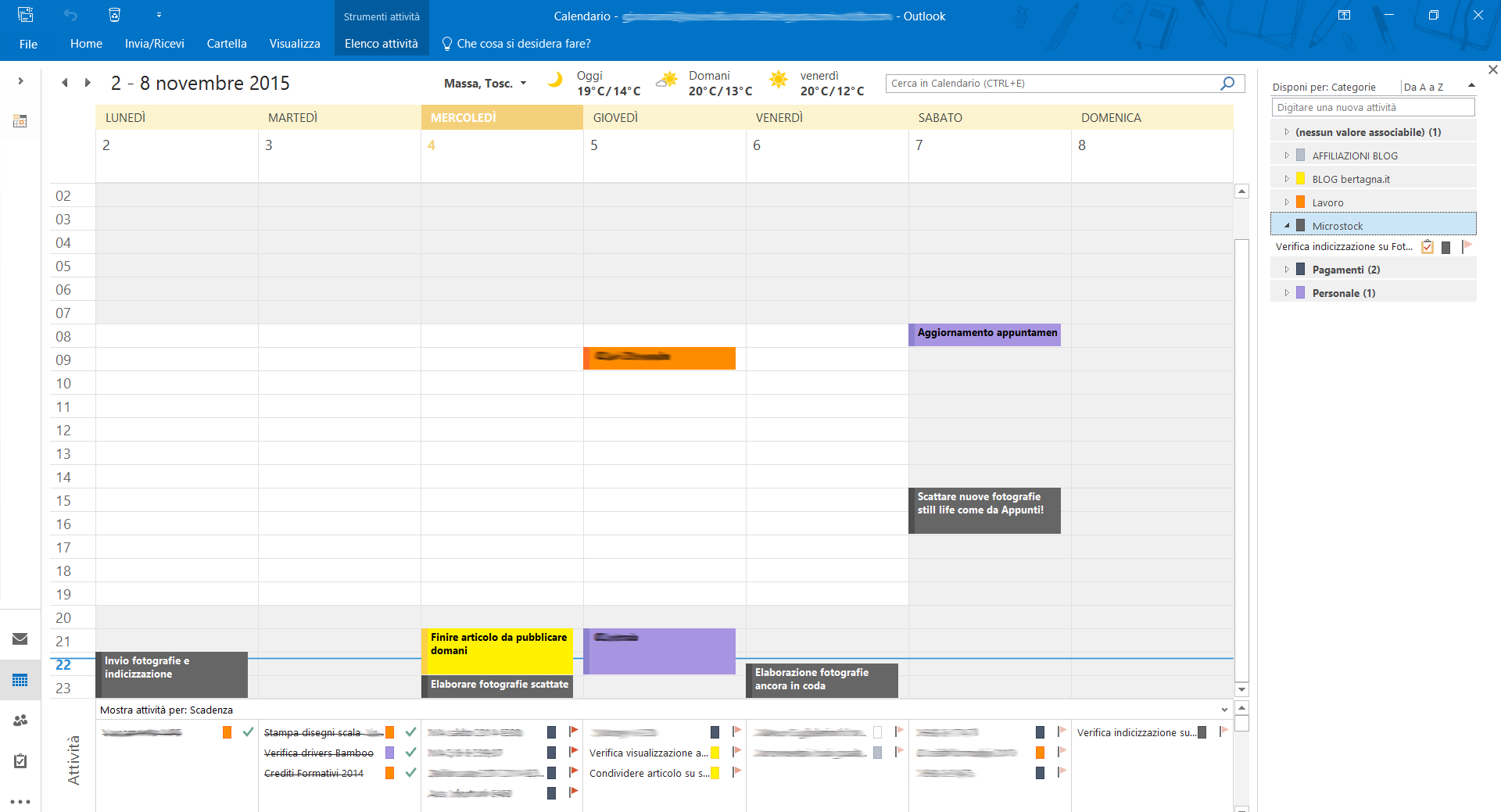 Organizzare il proprio tempo - CALENDARIO