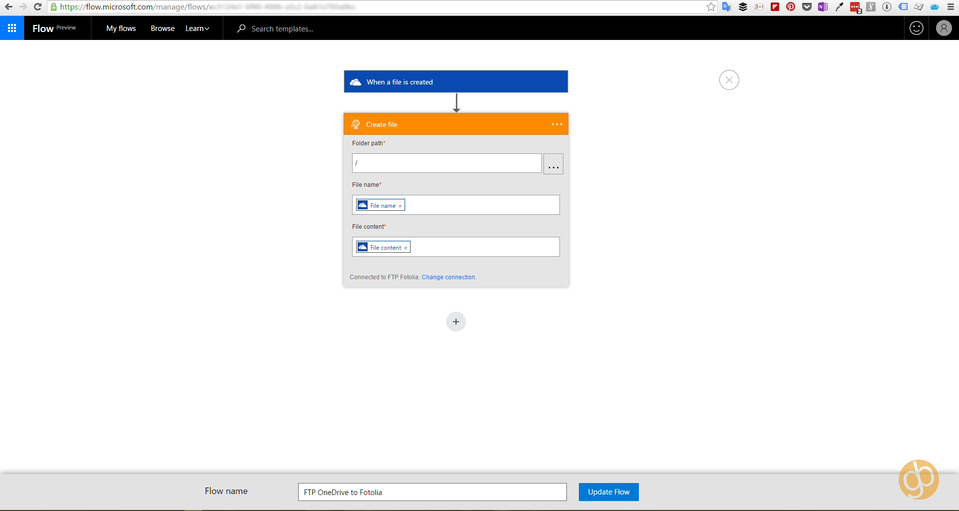 automatizzare l'invio delle foto - Imposta FTP Create file