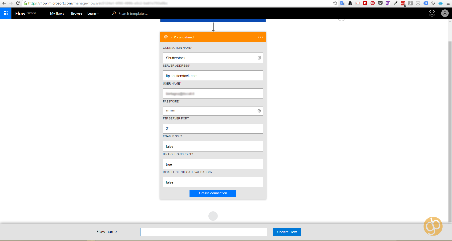 automatizzare l'invio delle foto - Imposta server FTP