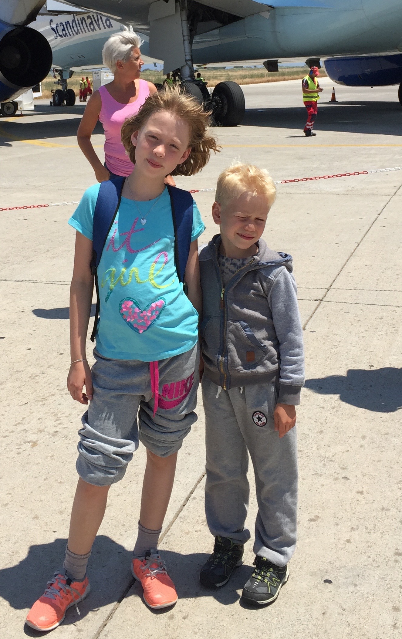 Sigs og meg på flyplassen