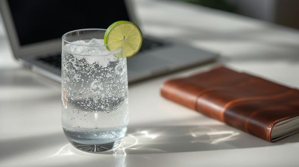 sparkling protein water, healthy lifestyle, women over 40 working from home