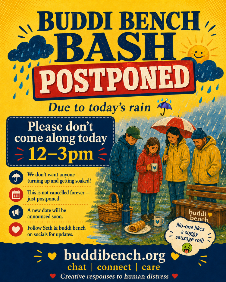 🌧️📣 BUDDI BENCH BASH POSTPONED 📣🌧️