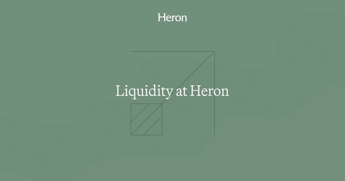 Our Approach to Liquidity