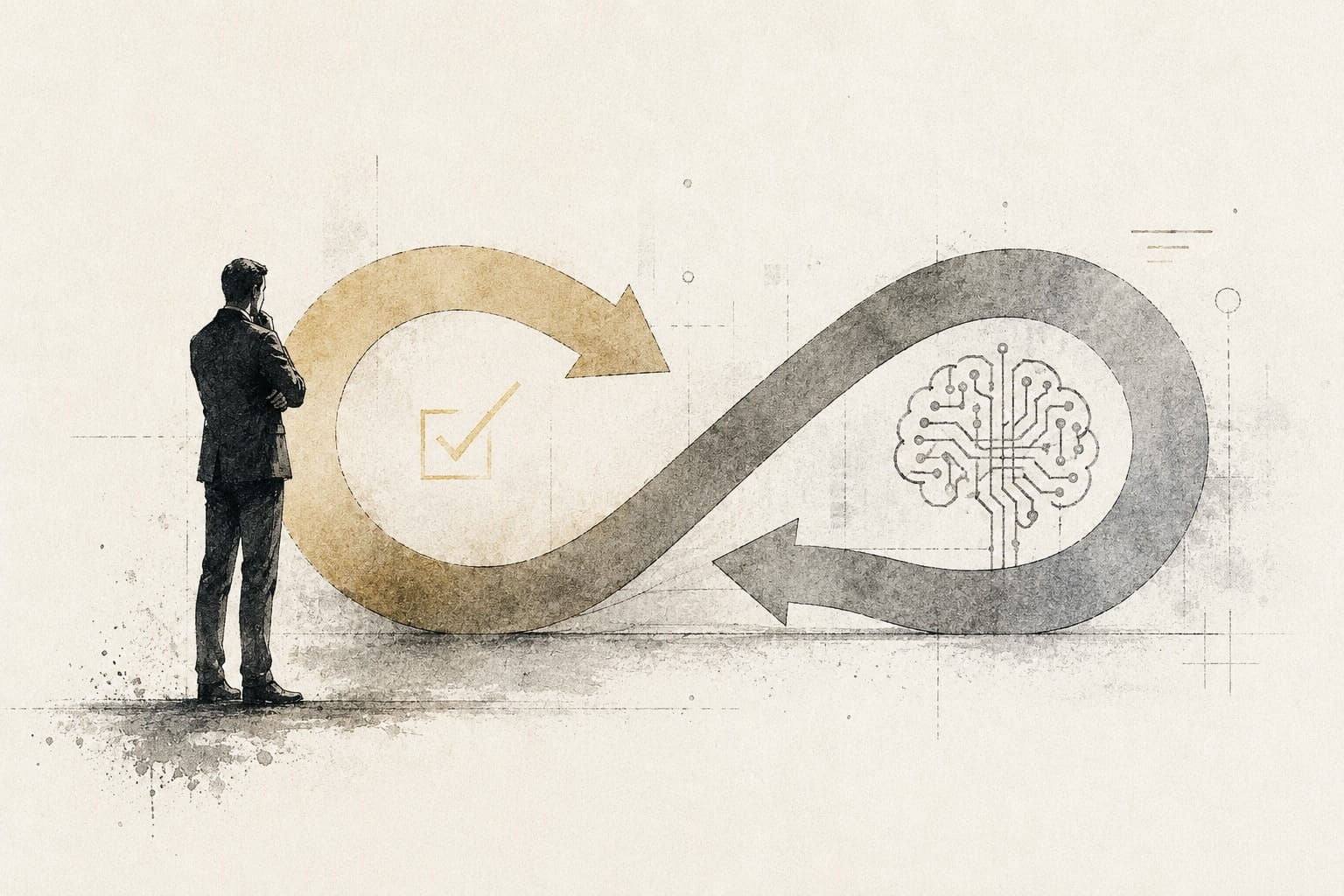 Human "In" vs "On" the Loop article illustration