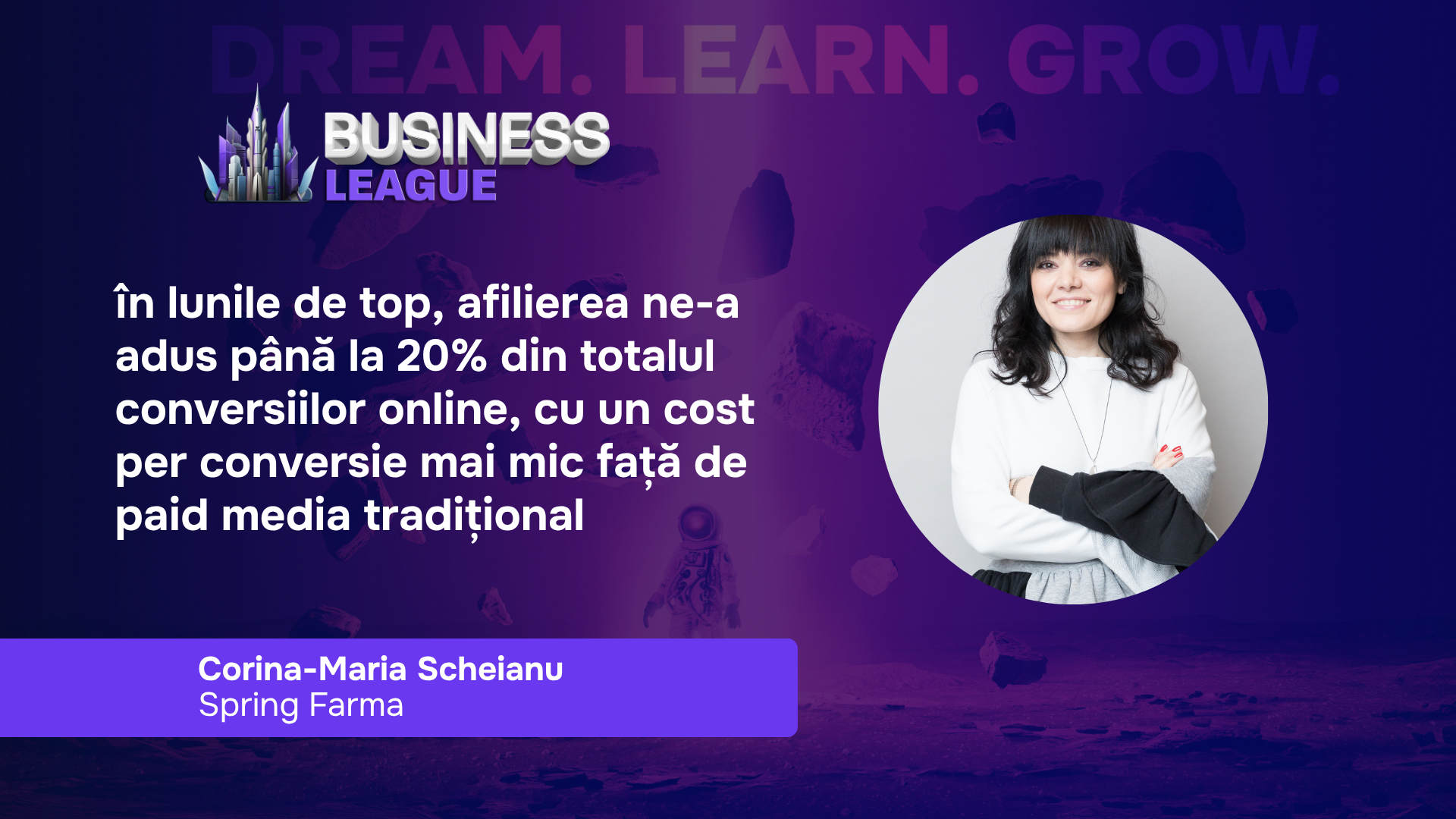 Corina-Maria Scheianu (Spring Farma): BusinessLeague ne-a oferit un context competitiv foarte motivant