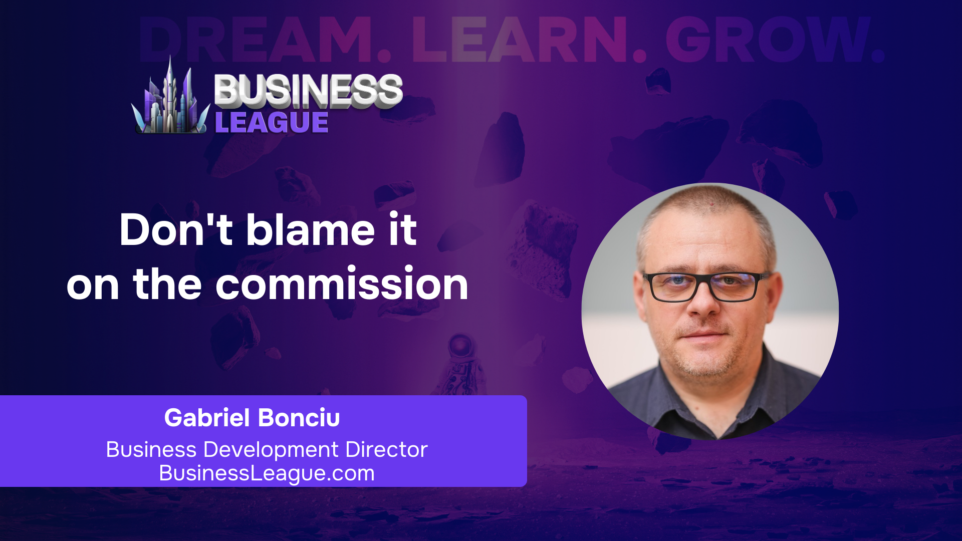 Don't blame it on the commission