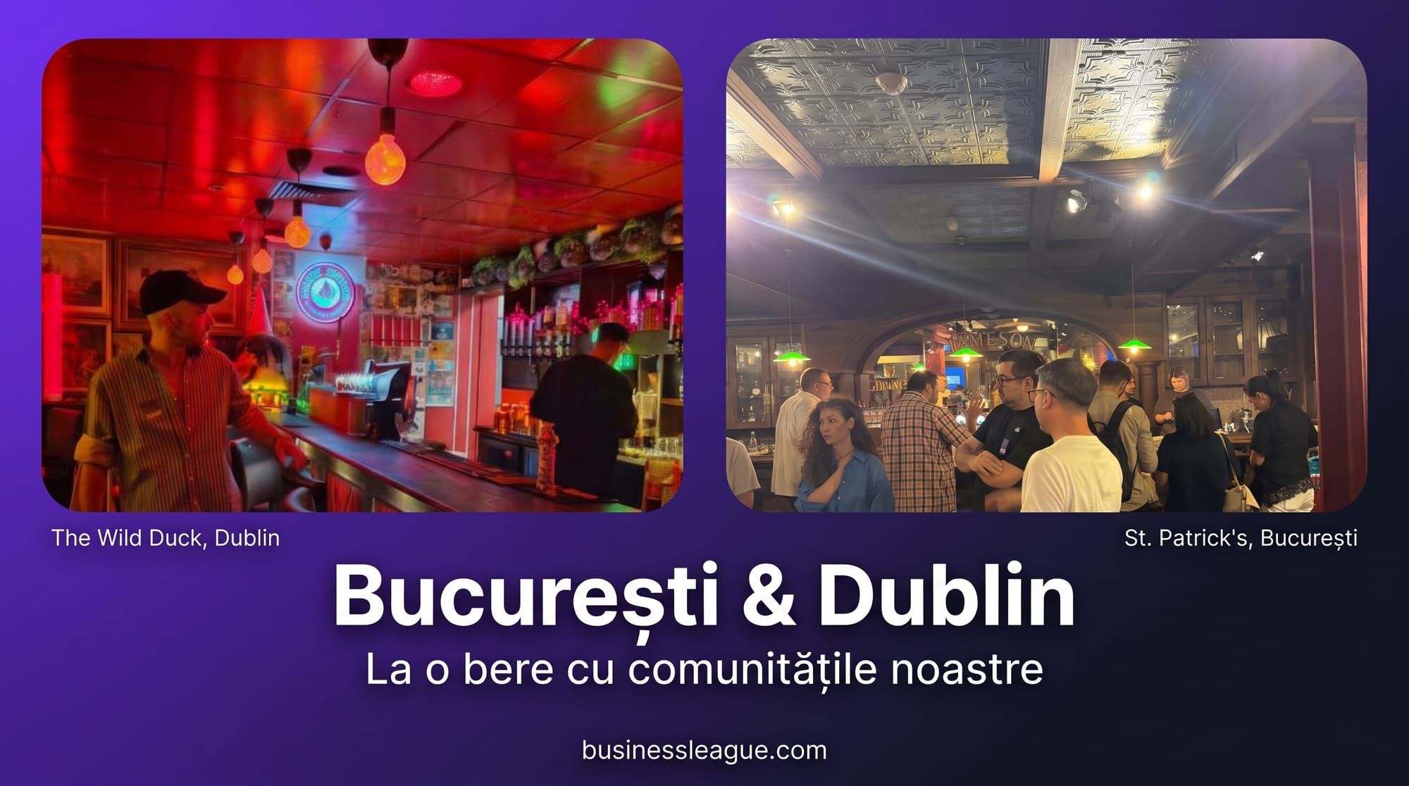 București și Dublin: Două meetup-uri, două baruri pline
