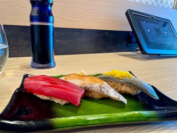 My first conveyor-belt sushi