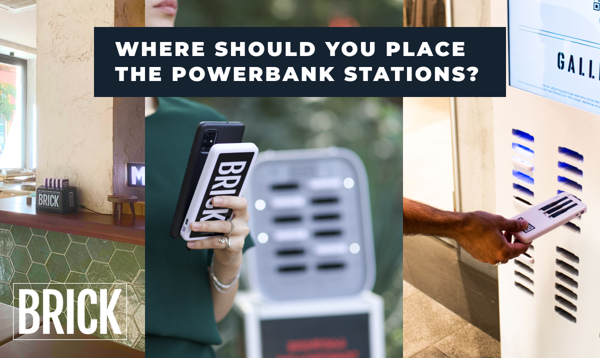 Brick's different stations and powerbank