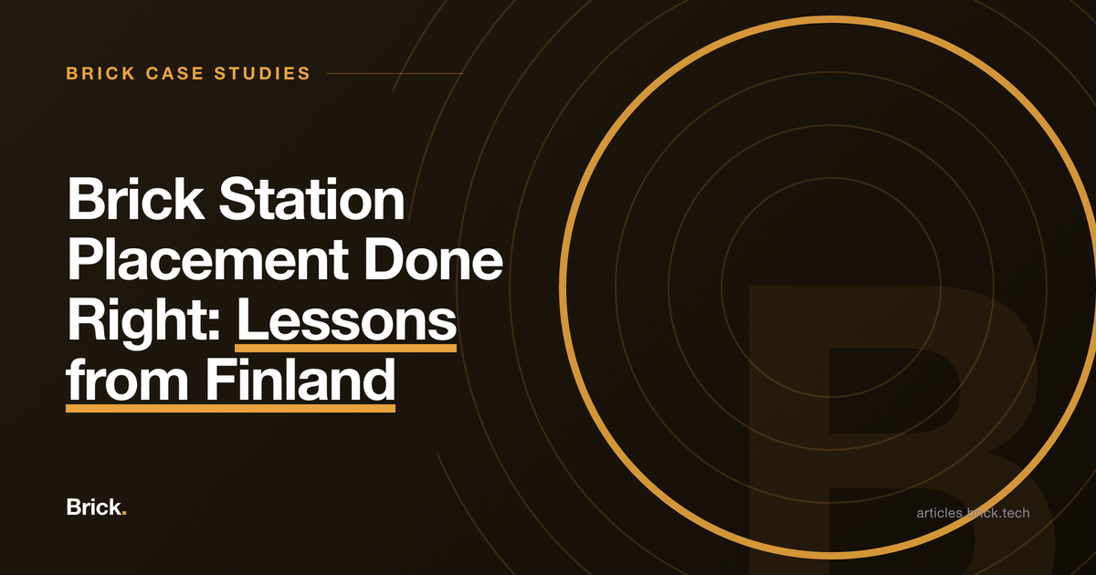 Brick Station Placement Done Right: Lessons from Finland
