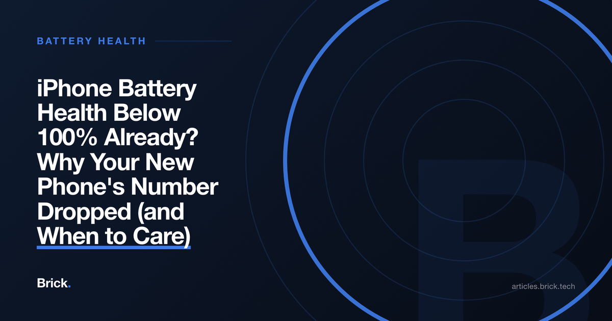 iPhone Battery Health Below 100% Already? Why Your New Phone's Number Dropped (and When to Care)