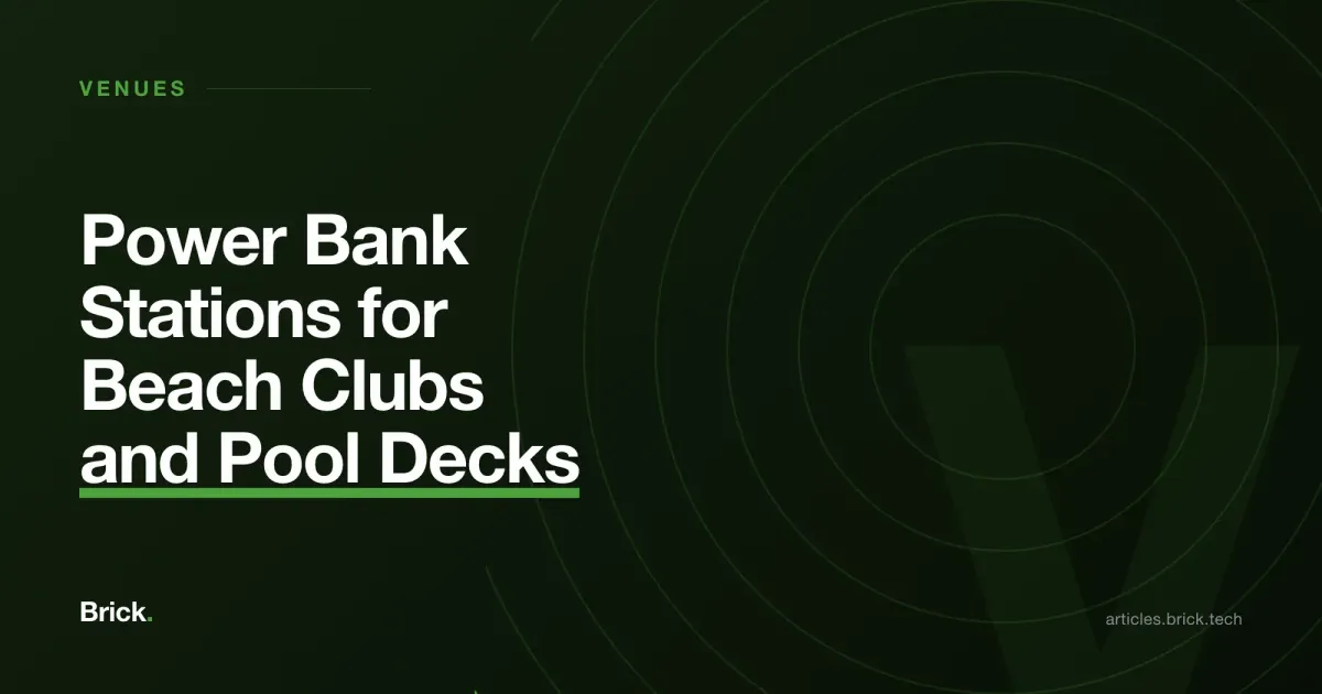 Power Bank Stations for Beach Clubs and Pool Decks