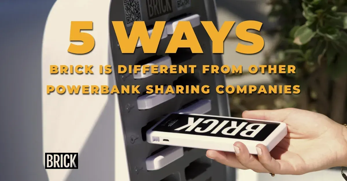 Cover image for 5 Ways Brick Is Different from Other Power Bank Sharing Companies