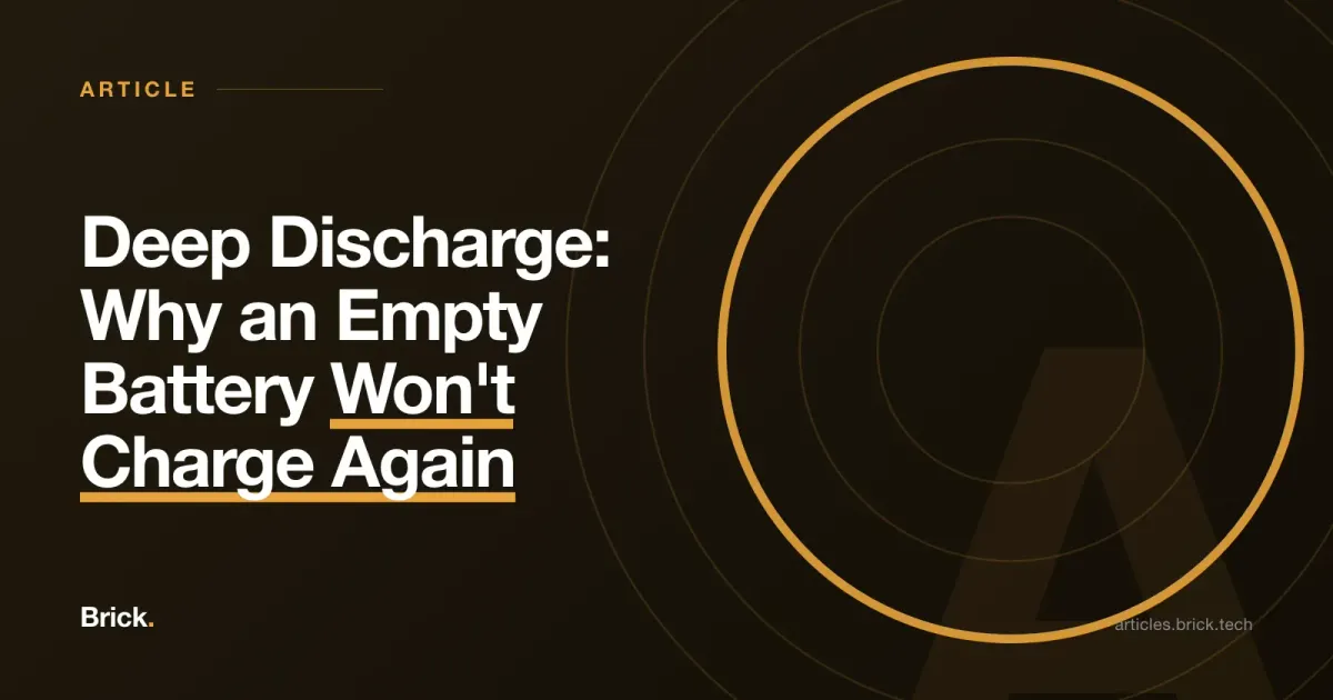 Deep Discharge: Why an Empty Battery Won't Charge Again