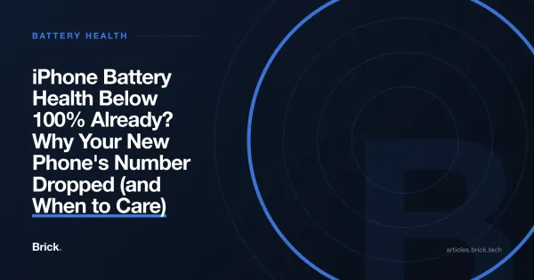 iPhone Battery Health Below 100% Already? Why Your New Phone's Number Dropped (and When to Care)