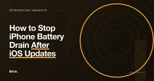 How to Stop iPhone Battery Drain After iOS Updates