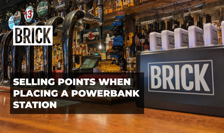A bar with beer taps and a 6 slot Brick station