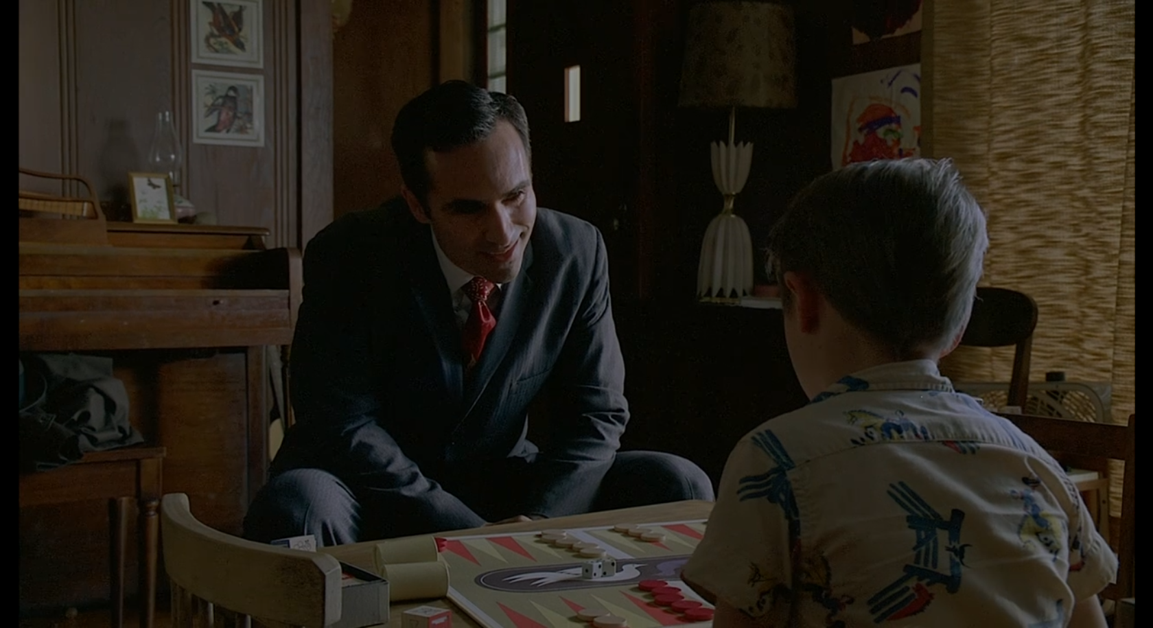 Richard Alpert speaks to young John Locke. He looks pretty creepy to me.