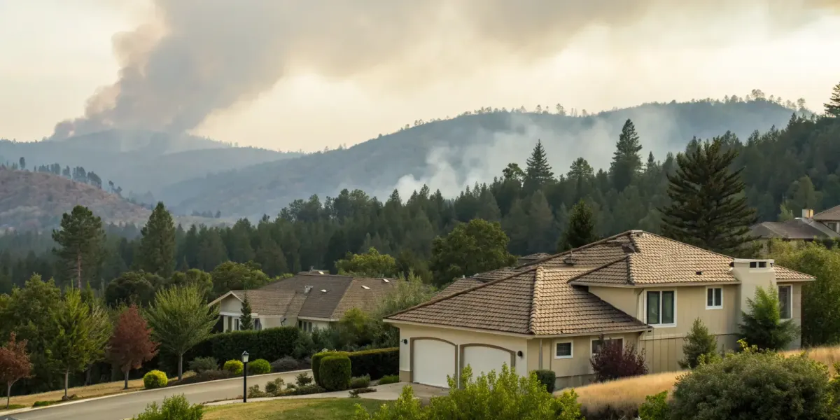 Cost of a dwelling fire policy for a home in a high-risk wildfire area.
