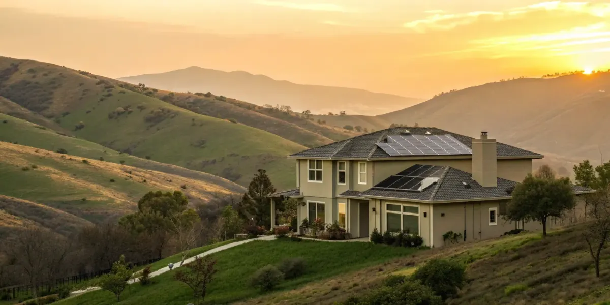 Hillside home in a high-risk area, making it hard to get homeowners insurance.