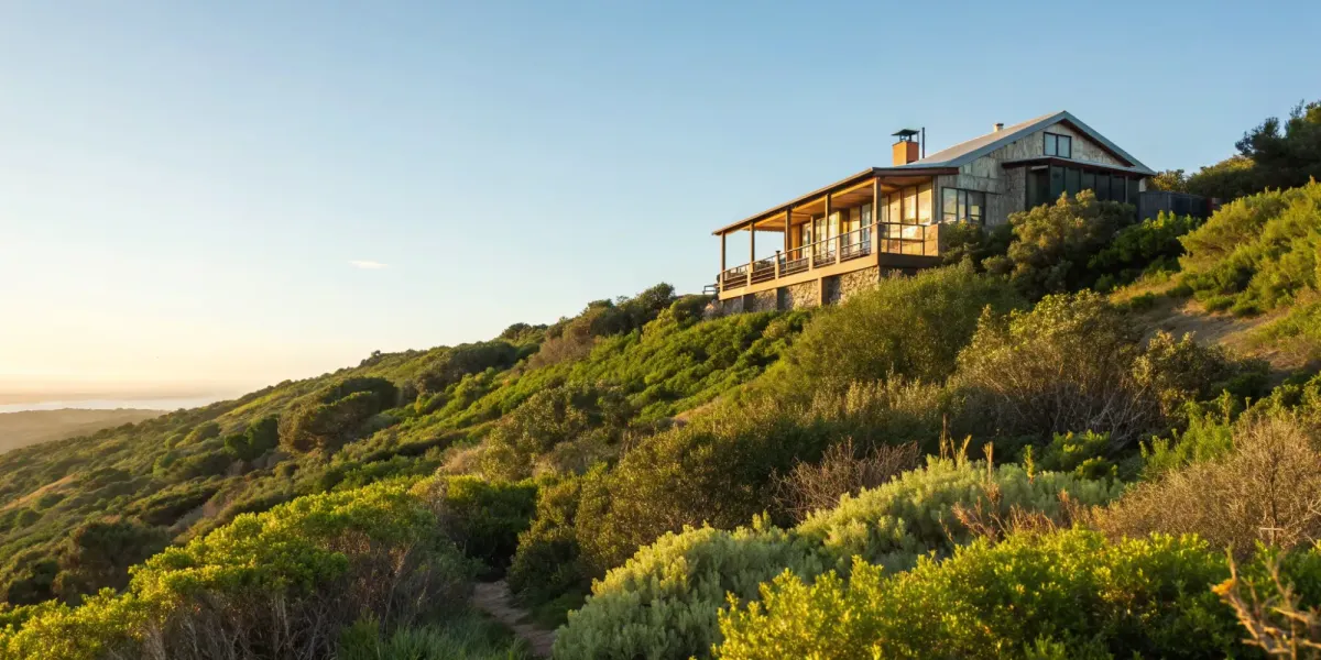 A private California hillside home covered by homeowners insurance.