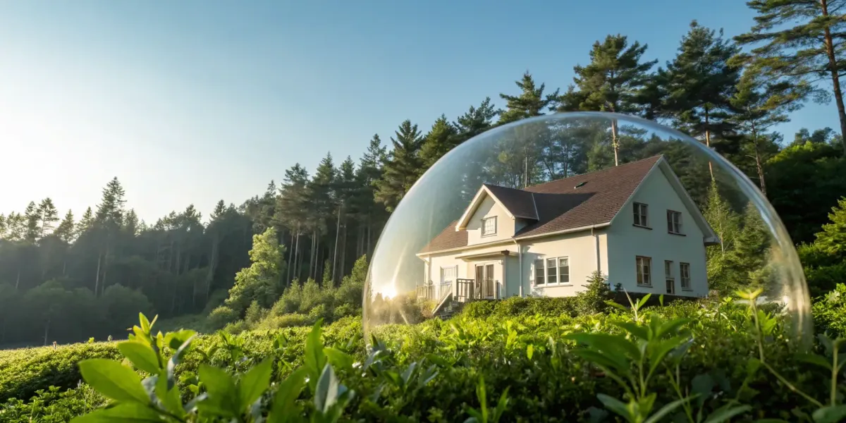 A house protected by the right dwelling fire policy after comparing quotes online.