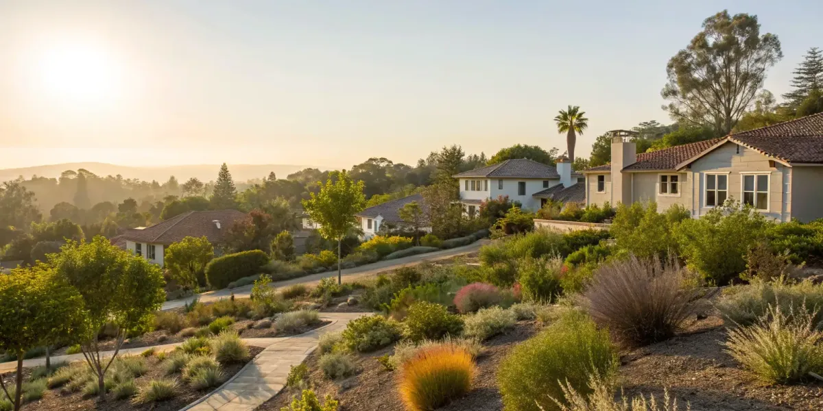 A California neighborhood where homeowners rely on the FAIR Plan for insurance.