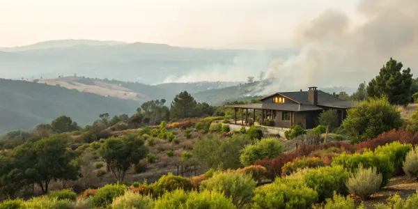 A house in a high-risk area needing new insurance options after a wildfire non-renewal notice.