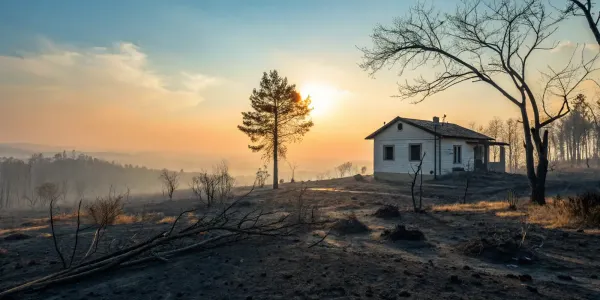 Rental home on scorched land after a wildfire, a reason for coverage for lost rental income.