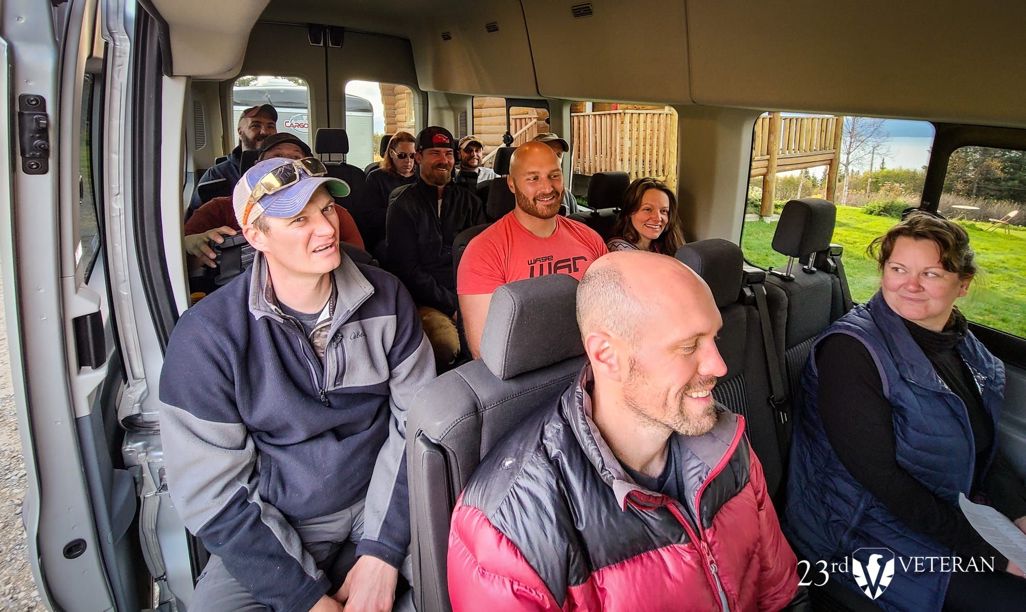 Veterans arrive together at Base Camp for orientation and preparation.