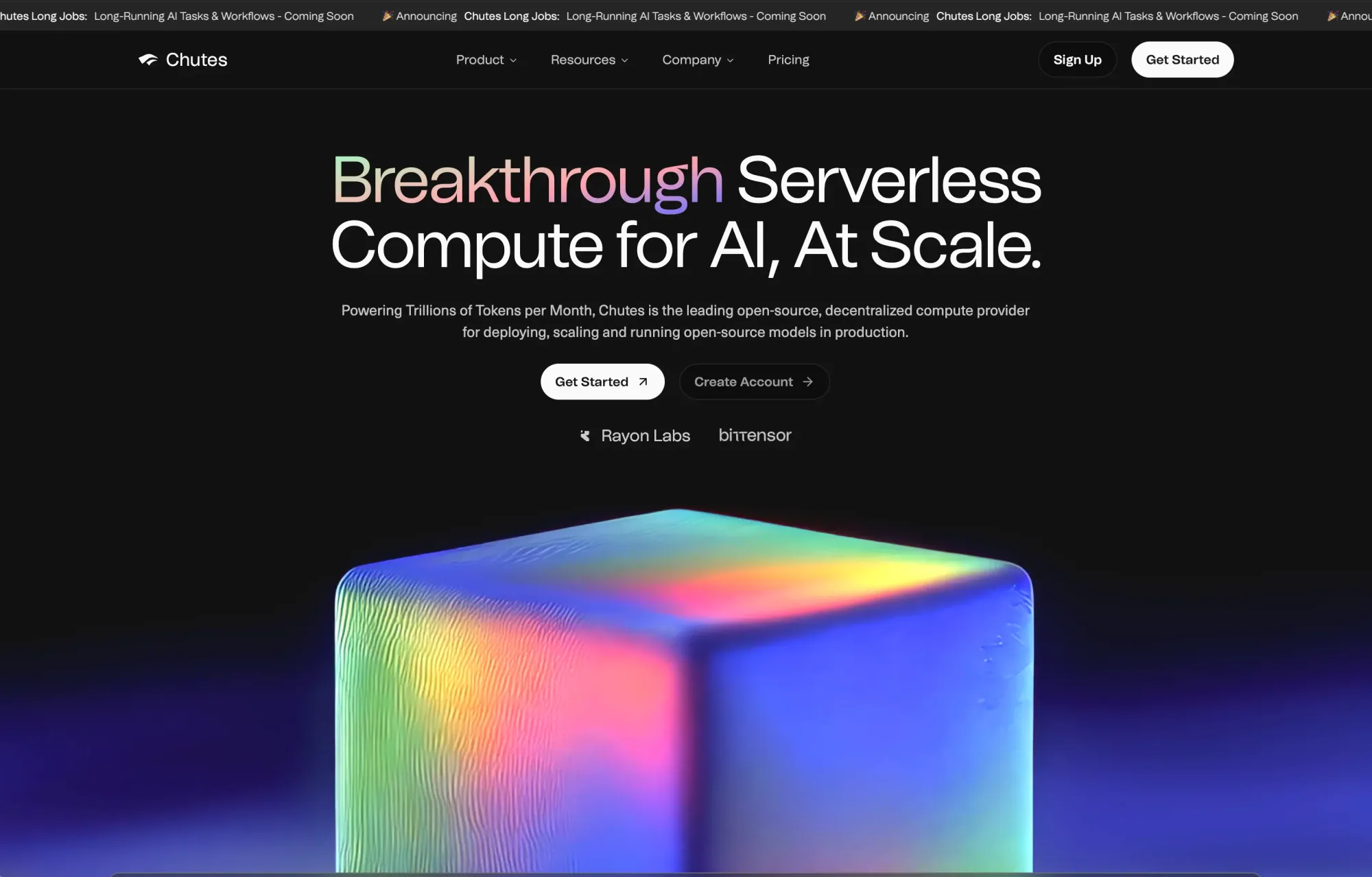 New Chutes Landing Pages, Miner Dashboards & Pricing Updates