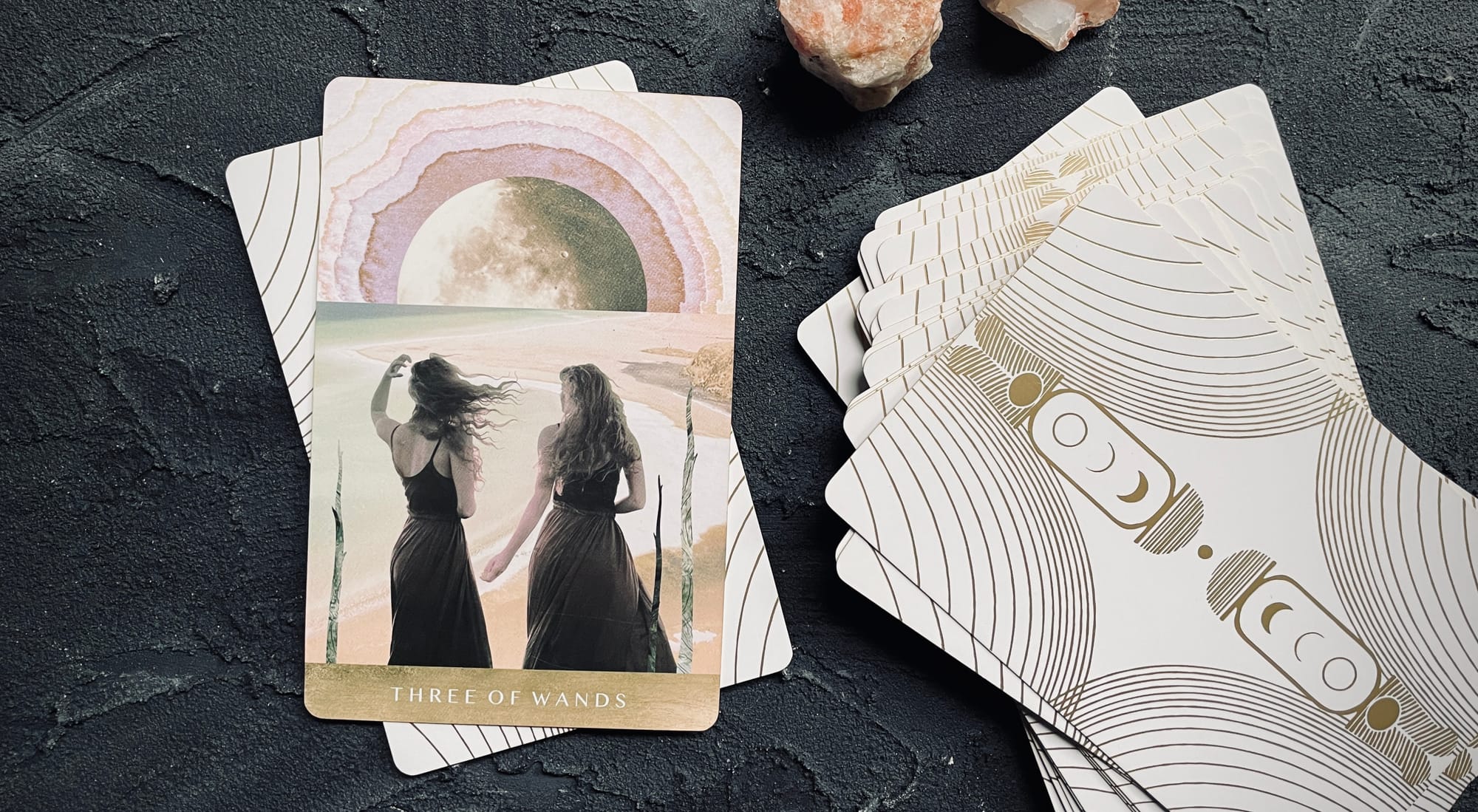 three of wands from the moonchild tarot